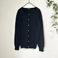 ミッシュマッシュ ビジューボタンカーディガン 黒 38 M 冠婚葬祭 通勤