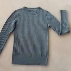 ☆GAP グレー リブ編み 長袖ニット