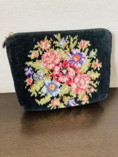 FEILER 　フェイラー　花柄　マチありポーチ　⑨バックにイン！