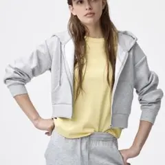 GU パフスウェットフルジップパーカ Sサイズ