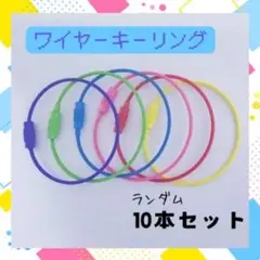 ワイヤーキーリング　10本　ランダム 推し　お揃い　キーホルダー　ネジ式