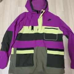 Nike ナイロンジャケット フード付き 紫/黄/緑