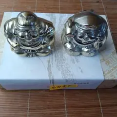 シルバー仏像フィギュア 2体セット