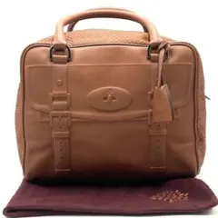 極美品● Mulberry マルベリー ハンドバッグ エンボス ブラウン レザーのサムネイル