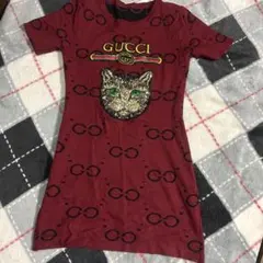 GUCCI キャット スパンコール 半袖 ワンピースのサムネイル