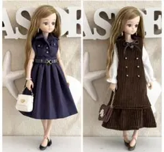 たらこ様専用（リカちゃん服　10点）紺色スカートのセットアップ他