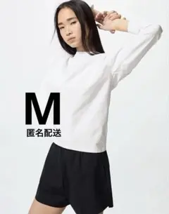 UNIQLO　エアリズムコットンT　ホワイト　М ロンT 長袖　白