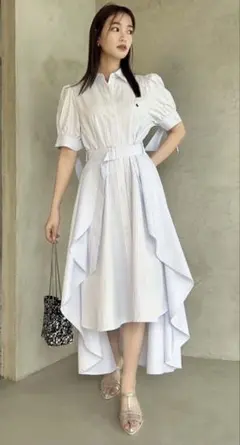 【POLO BCS コラボ】dazzlin ヘムレイヤードシャツワンピース POLO BCS コラボ】ヘムレイヤードシャツワンピース（ワンピース