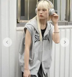 WEGO ノースリZIPパーカー サイズM