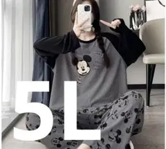 ミッキーマウス プリント パジャマ　レディースルームウェア　大きいサイズ　5L