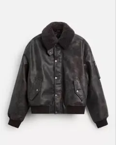 ZARA フェイクレザー フーデッド ジャケット Sサイズ - メルカリ