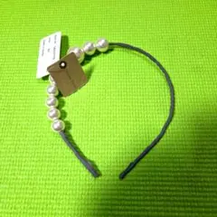 Green Parks パール付きヘアバンド フリーサイズ　未使用⭐タグ付きのサムネイル