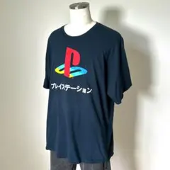 古着 メキシコ製 企業ゲームTシャツ デカロゴ プレイステーション 2XL 黒