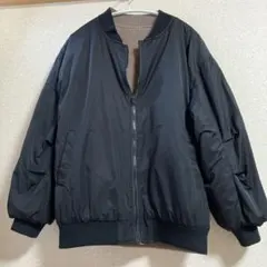 [しまむら]リバーシブル ボアジャケット ブラック×ブラウン　レディース