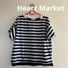 ▽Heart Market　ハートマーケット　半袖　カットソー　L　Tシャツ　紺