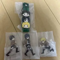 一番くじ　進撃の巨人　アクスタ　ぽこっとちゃーむ　エレン　ミカサ　アルミン