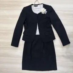 【美品】Reflectブラックジャケット•スカート２点•ブラウス４点セットアップ