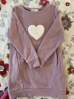 SLAP SLIP ラベンダー トレーナー　ハートモチーフ