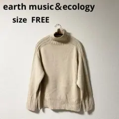 earth music&ecology　リブラインニットプルオーバー