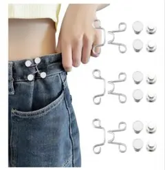 【ウエスト調整ボタン】デニム ジーンズ スカート 4個セット