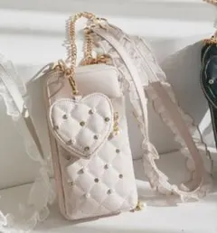 tocco closet フリルスマホショルダー ピンク ハート パール 未使用のサムネイル