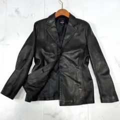 Lサイズ Figaro 羊革 テーラードジャケット ブラック レディース