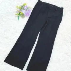 モガ MOGA ブラック スラックス センタープレス 薄手　L