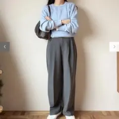 スムースコットンクルーネックセーター　UNIQLO