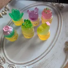 サボテン ミニチュアフィギュア 6個セット