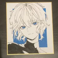 手描きイラスト アナログ オリジナル ミニ色紙 創作 原画
