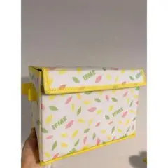 中型収納ボックス葉っぱ模様