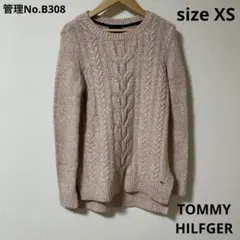 メンズ　レディース　ニット　セーター　淡いピンク XSサイズ　USA古着