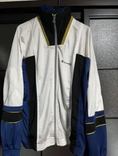 Champion ジャージ ホワイト/ブラック/ブルー トラックジャケット