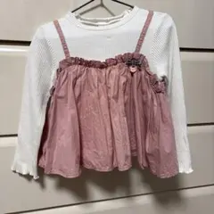 petit main チュニック 110サイズ ホワイト・ピンク