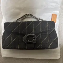 COACH キルティングデニムショルダーバッグ26