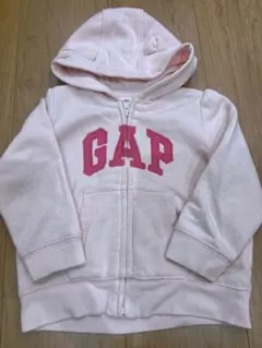 GAP フード付きジップアップパーカー ピンク