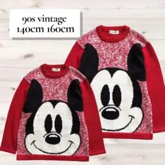 【姉妹コーデ】90s ヴィンテージ★ミッキーデザイン セーター .