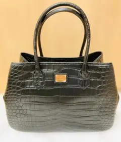 Leather Jewels レザージュエルズ クロコダイル型押し牛革バック