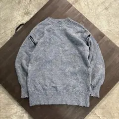 7LA5 モヘヤ　デザインニット　マーブルカラー　セーター　古着used