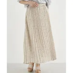 earth music&ecology シフォンプリーツスカート （フラワーブ