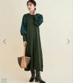 ボリューム袖ワンピース