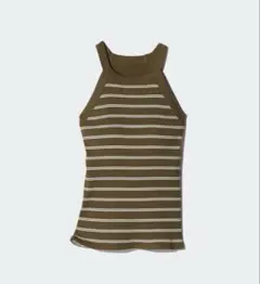 ［美品］UNIQLO ユニクロ　ホルターネックブラ　タンクトップ　ボーダー M