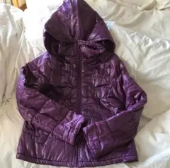 紫色 フード付き ナイロンジャケット