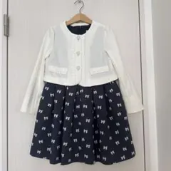 組曲　リボン柄ジャケット付きドレス