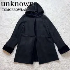 英国製unknown ムートン　コート　黒 楽天市場】UNKNOWN アンノウン イギリス製 フーデッドムートン