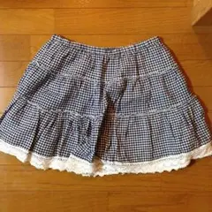 ギンガムチェックのスカート