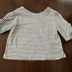 ストライプ バルーンスリーブ Tシャツ