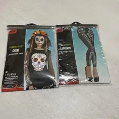 ▪︎未使用品▪︎2点Set!!▪︎スカルプリントシャツ＆プリント入りレギンス