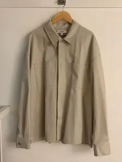 COS オーバーサイズ レザーカラー ユーティリティ ジャケット ボルドー