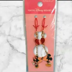 東京ディズニーリゾート　ミッキー&ミニー　ペアストラップ　昭和レトロ